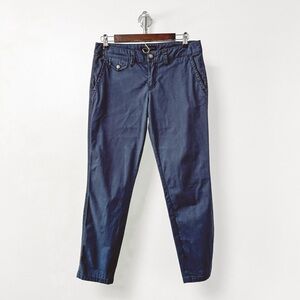 Sanctuary Chino‎ Winter Preppy Casual Cotton Boyfriend Dress Pant Navy Blue